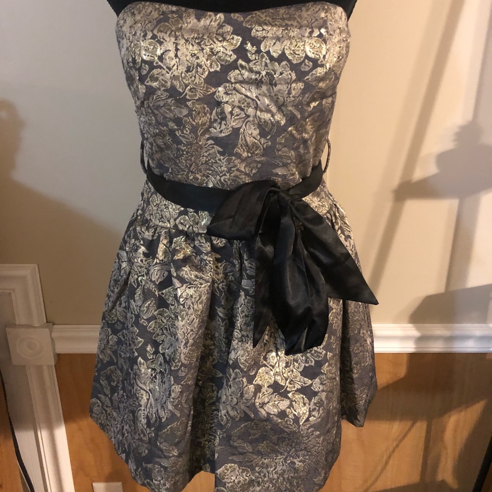 Strapless mini gown